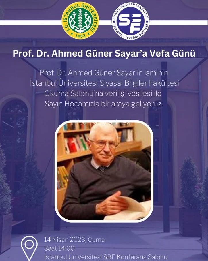 Prof. Dr. Ahmet Süner Sayar’a Vefa Günü - Fotoğraf 2